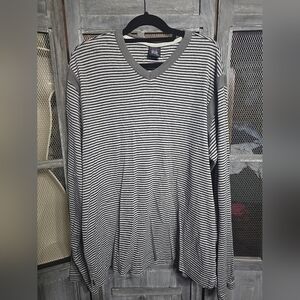 Striped V-Neck Sweater